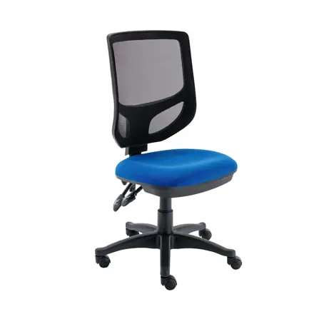 Versi 2 Lever Mesh Operator Chair - No Arms - Blue